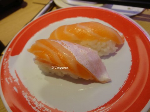 salmon belly nigiri