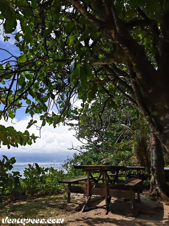 warung makan menghadap lautan di krui lampung