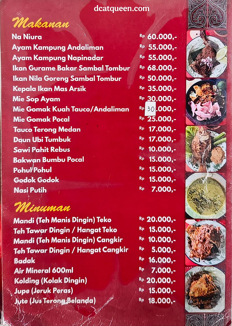 harga kuliner khas batak