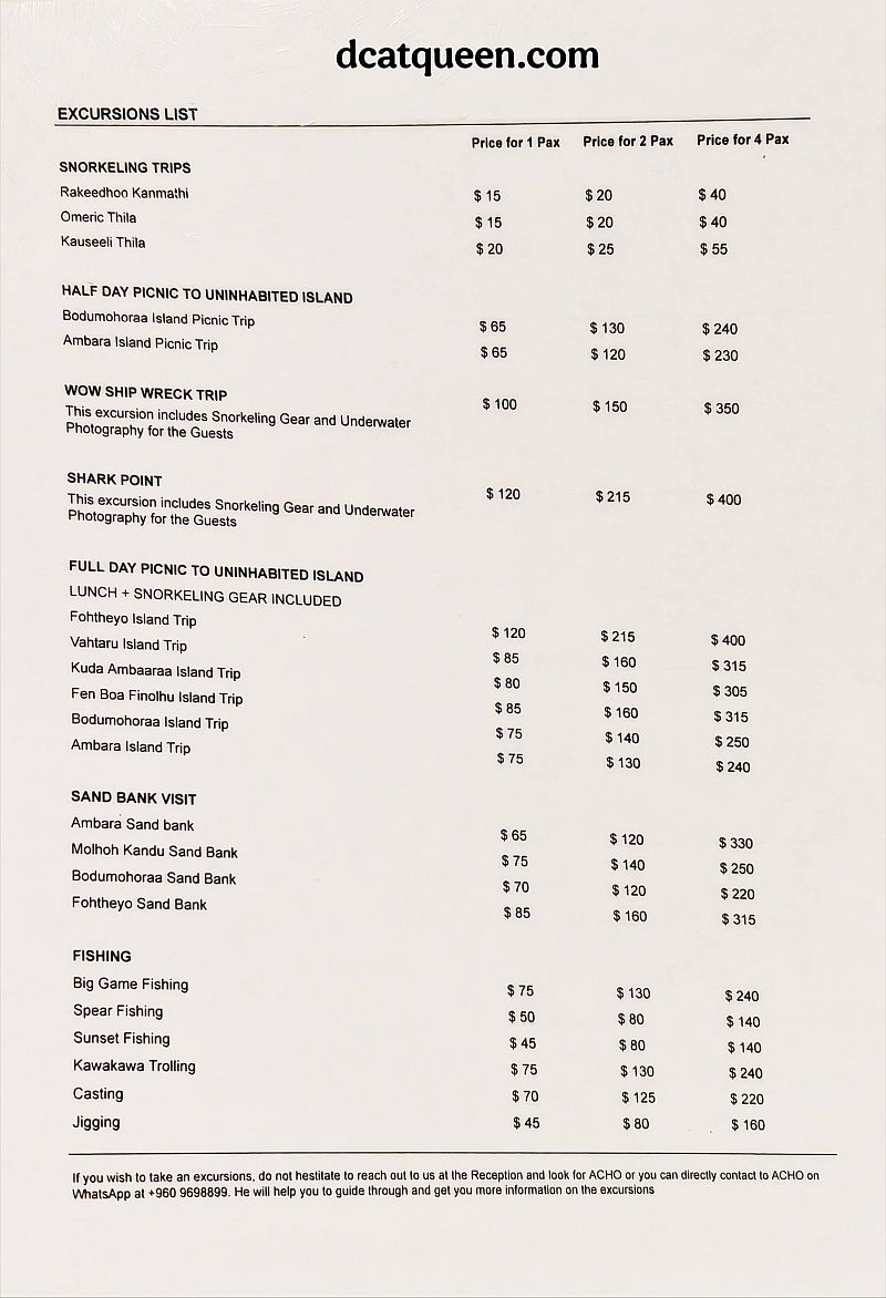 hotel yang menyediakan tur di maldives