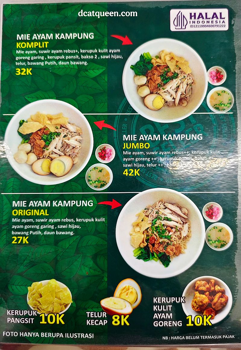 menu mie ayam di medan